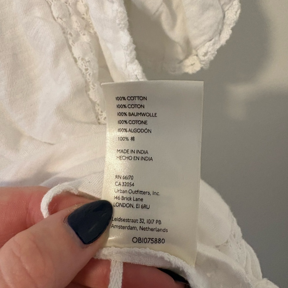 Free People Le Femme Top Small 100% Cotton - Picture 5 of 5